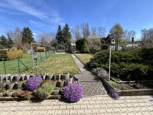 Garten - Doppelhaushälfte mit 90,00 m&sup2; in Burgstädt zum Kaufen