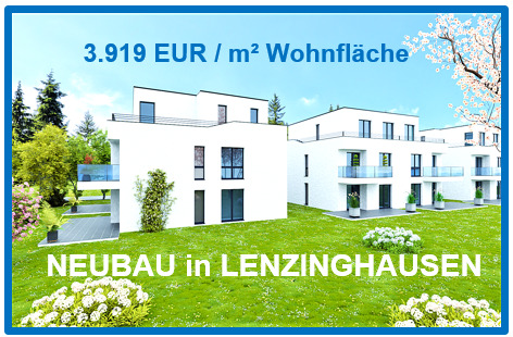 3 Zi. 80m² - In Lenzinghausen: BARRIEREFREIE, HELLE und gemütliche 3 Zi. Whg. mit 9m² Süd- Westbalkon. Einzug ab Juni 26