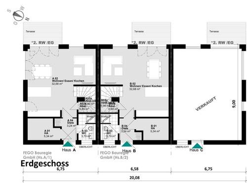 Erdgeschoss - 6 Zimmer Doppelhaushälfte zum Kaufen in Hamburg