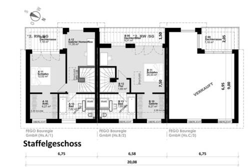 Staffelgeschoss - Doppelhaushälfte mit 130,00 m² in Hamburg zum Kaufen