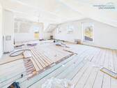 Noch nicht ausgebauter Wohnraum im Bestandshaus im OG - 