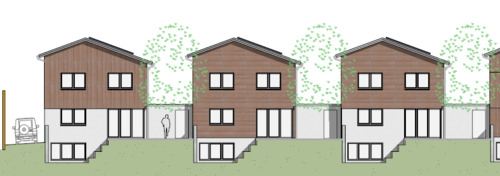 Ansicht West Kettenhäuser 1-3 - 