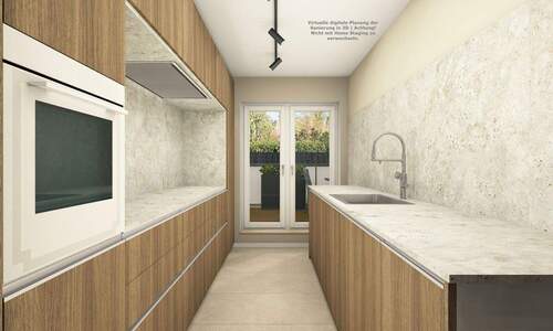 Hochwertige Tischlerküche Visu - Terrassenwohnung mit 88,50 m&sup2; in Münster zum Kaufen