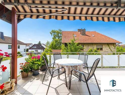 Terrasse - (KI generiert) - 4 Zimmer Etagenwohnung in Ingelheim am Rhein