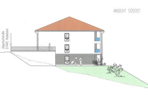 Ansicht Südost_1 - 3 Zimmer Etagenwohnung in Radebeul
