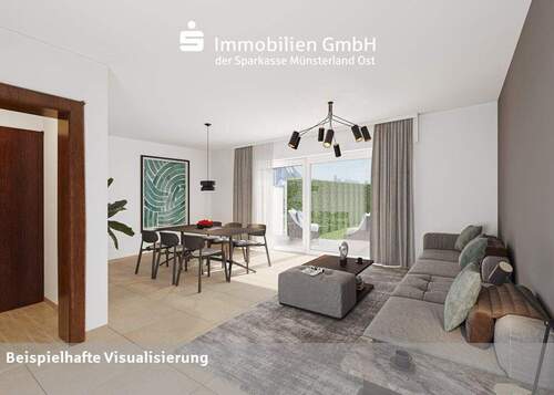 Wohn- und Essbereich - Doppelhaushälfte mit 138,00 m&sup2; in Ennigerloh zum Kaufen