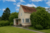 Ansicht von der Einfahrt - 4 Zimmer Einfamilienhaus zum Kaufen in Garz/Rügen