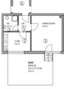 Grundriss 1-Zi-EG-Wohnung mit Terrasse und Garten - 