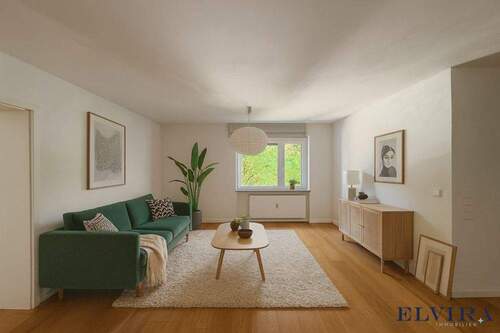 Wohnbereich staging - 2 Zimmer Etagenwohnung in München