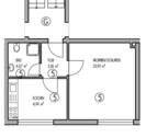 Grundriss 1-Zimmer-Wohnung im 1.OG Mitte - 