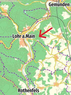 Lageplan - Hotel, Pension, Gasthof zum Kaufen in Lohr am Main