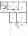 Grundriss 4-Zi-Whg mit Garten, Terrasse und Balkon - 