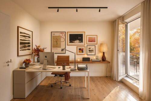 Arbeitszimmer Herbst - Stilvoll wohnen mit großer Terrasse & Balkon - 3-Zimmer-Neubauwohnung in Hamburg-Eimsbüttel