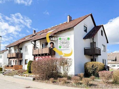 Ansicht Balkon - Senden-Ay naturnahe Ortsrandlage hübsches 2-Zi.-Apartment im OG mit EBK, Balkon, Einzelgarage *FREI*