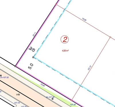 Grundstück Planauschnitt Teifläche 2 - 