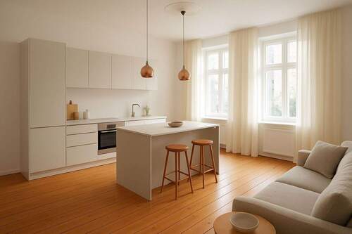 Visualisierung Wohnküche - 2 Zimmer Etagenwohnung in Berlin