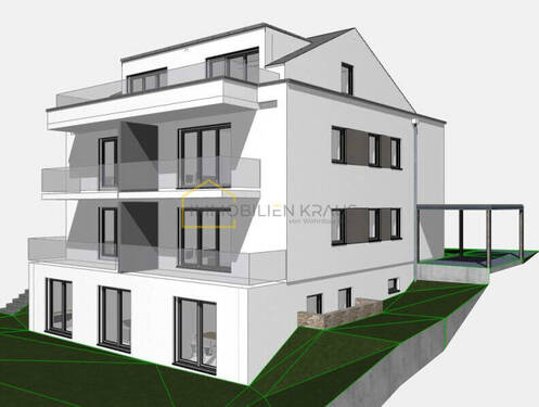 Visualisierung Süd-Westen - 2 Zimmer Etagenwohnung in Erlangen / Bruck