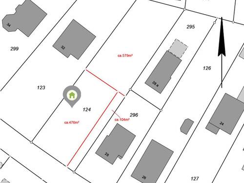 Lageplan Grundstücksteilung - 