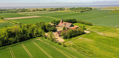 Außenansicht in Richtung Meer - Beindruckendes Anwesen mit Geschichte unweit der Nordsee