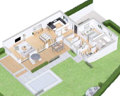 Visualisierung Erdgeschoss - 