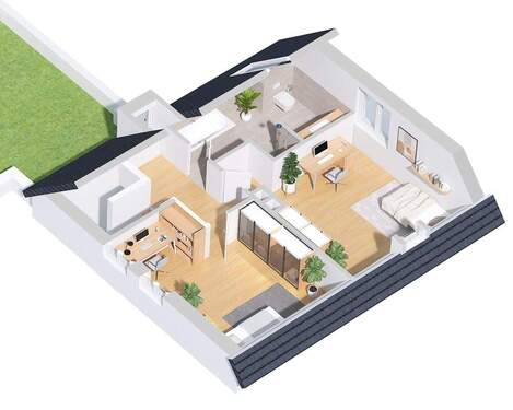 Visualisierung Dachgeschoss - 