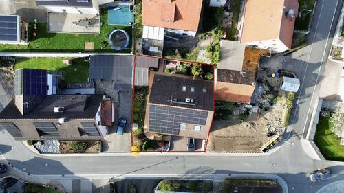 Außenansicht Vogelperspektive - Einfamilienhaus mit 125,80 m&sup2; in Helmstadt zum Kaufen