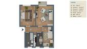 Grundriss Wohnung rechts - 