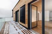 Blick auf den Balkon - barrierefreie 2-Zimmer-Neubauwohnung im 1. Obergeschoss (Parzelle 4)