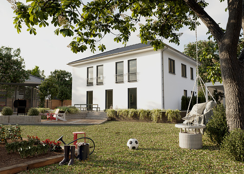 Flair180Trio - Gartenansicht - Das Massivhaus für Mehr. Ihr Town & Country Haus in Großrudestedt!