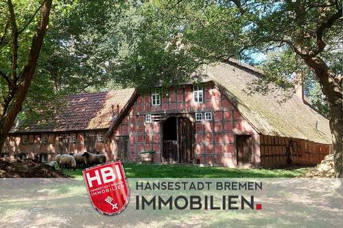 Hauptbild - Teufelsmoor Teilsanierter Restbauernhof mit Scheune und Backhaus