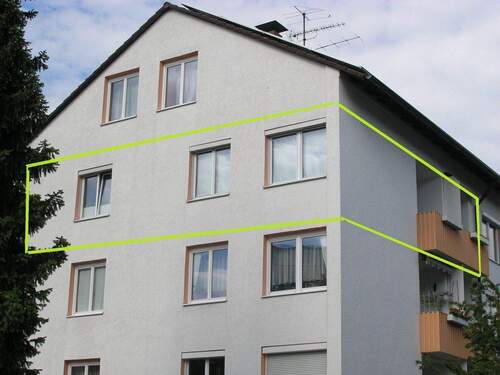 Ansicht Süd-West - 2 Zimmer Etagenwohnung zur Miete in Lauf a. d. Pegnitz