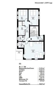EG - 3 Zimmer Etagenwohnung zur Miete in Lage