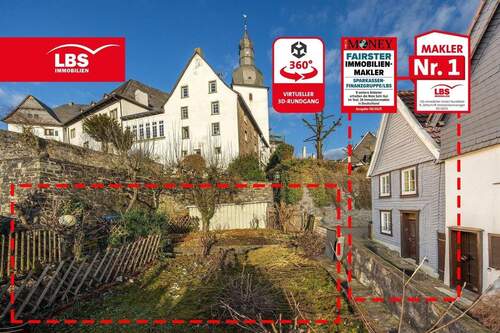 Außenansicht mit Garten - Einzigartige Immobilien-Perle mitten in der Altstadt von Arnsberg