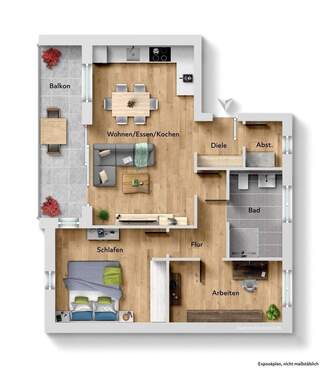 Haus 1 ETW 2 - 3 Zimmer Etagenwohnung zum Kaufen in Gütersloh