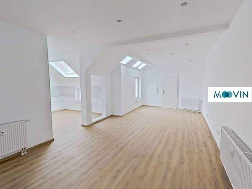 Ansicht I: Wohn- und Esszimmer mit offenem Küchenbereich - 3 Zimmer Etagenwohnung zur Miete in Essen