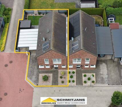 Vogelperspektive - 4 Zimmer Doppelhaushälfte zum Kaufen in Lingen (Ems)