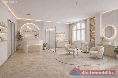 Kosmetikstudio_1 mit KI möbliert - 
