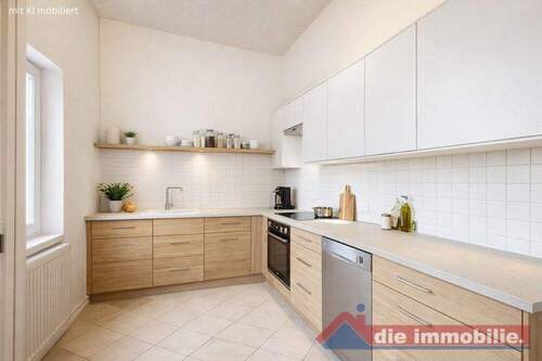 Küche mit KI möbliert - 