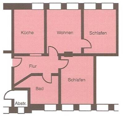 Bild 1 - Neue Straße 3 - 3-Raum-Wohnung im 2.OG