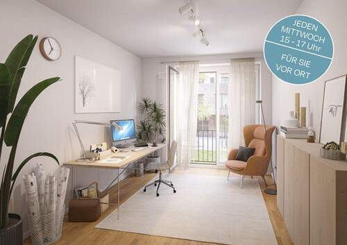 Arbeitszimmer_Emma+August_Vor Ort - Familienwohnung mit 5 Zimmern, 2 Bädern und viel Platz für Sie und Ihre Lieben