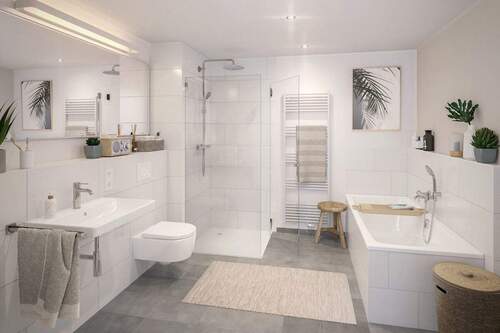 Vollbad_Emma+August_Vor Ort - 4 Zimmer Etagenwohnung in Hamburg / Groß Borstel