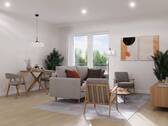 Visualisierung Wohnzimmer 1 - 2 Zimmer Etagenwohnung in Falkensee