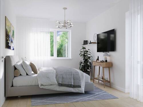 Visualisierung Schlafzimmer - Etagenwohnung mit 50,20 m&sup2; in Falkensee zum Kaufen