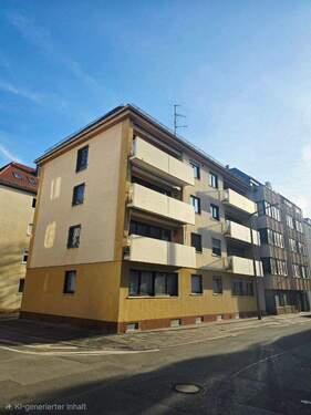 Hausansicht - 2-Zimmer-Wohnung mit Balkon in Nürnberg Gärten b. Wöhrd