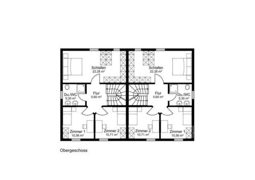 Obergeschoss - Doppelhaushälfte mit 110,00 m&sup2; in Winkelhaid zum Kaufen