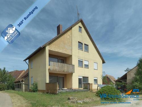 Bild 1 - Genau das richtige für handwerklich Begabte - Einfamilienhaus mit Altwohnhaus bei Rothenburg o.d. Tbr.