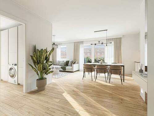 Visualisierung Wohnbereich - Beispielwohnung - 