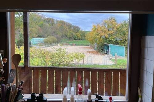 Blick aus der Küche der Wohnung - 