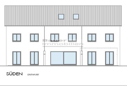 Südansicht - Modernes Reihenhaus in Eitensheim zu verkaufen.