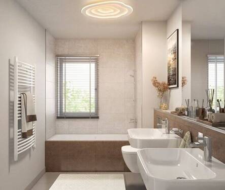 Shape Badezimmer Beispiel - Etagenwohnung mit 53,30 m² in Frankfurt am Main zum Kaufen